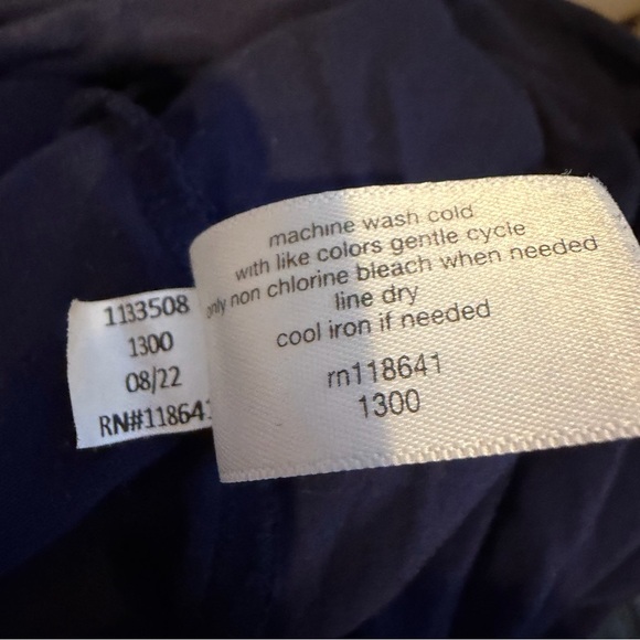 Lane Bryant Women’s 26/28 Navy Blue Tunic Top 3/4 Sleeve Ruched Sides Spandex - Picture 7 of 8